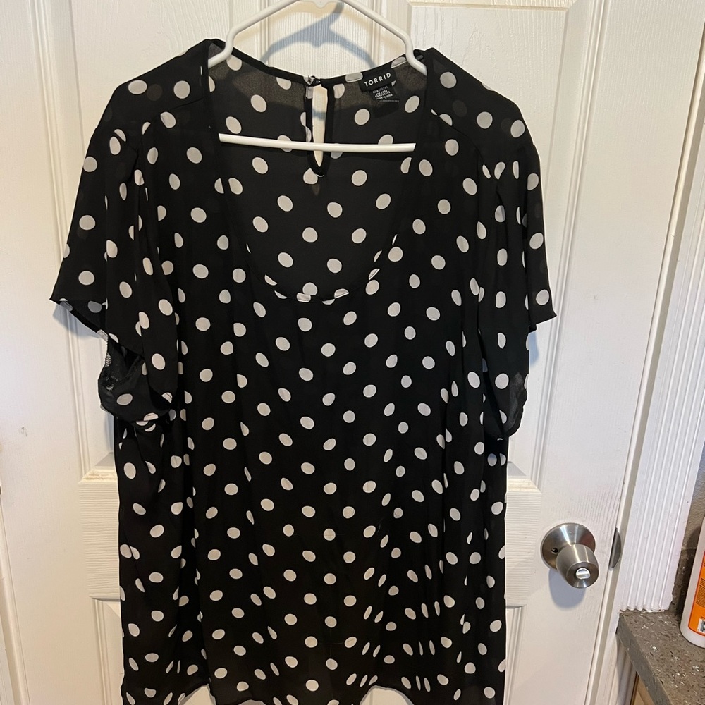 Polka dot blouse